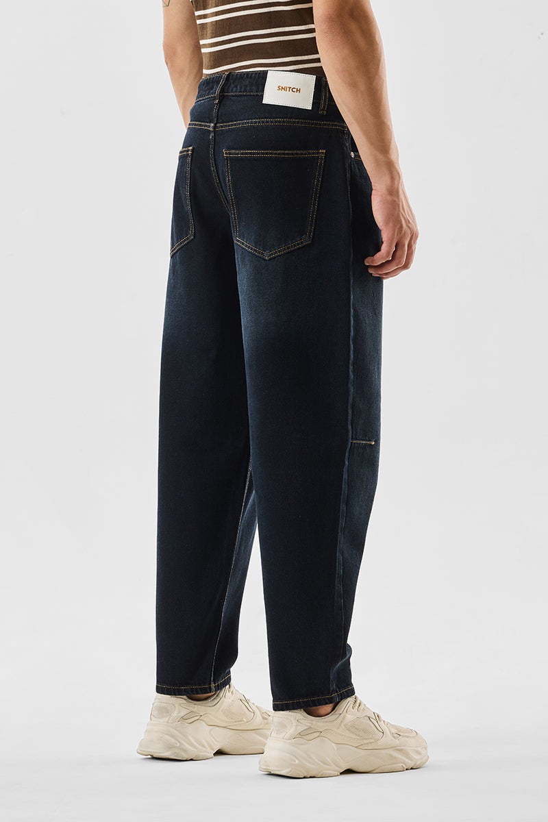 SNITCH Washed Balloon Fit Jeans - Image 4
